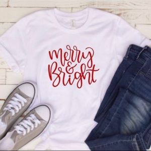 NWOT Merry & Bright T-Shirt